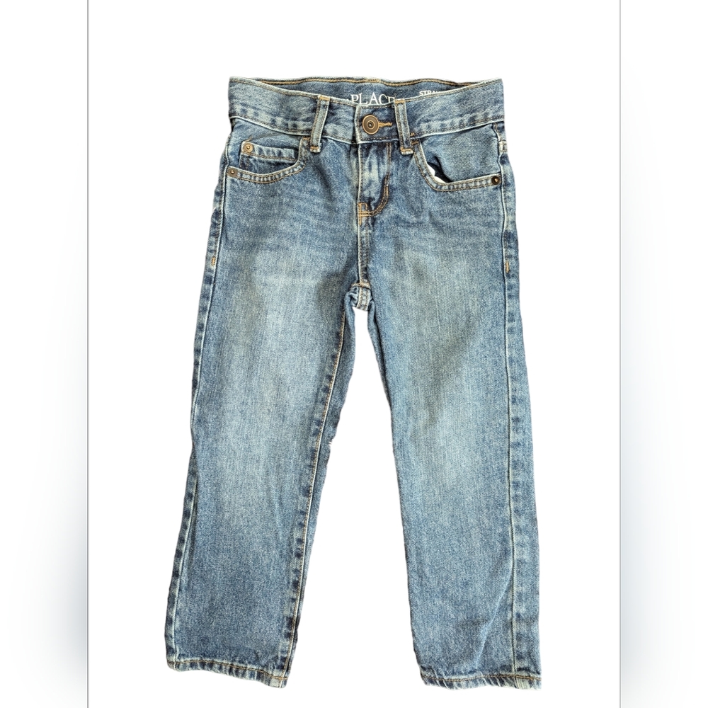 Children's Place Straight Leg Boys Light Blue Jeans Size 5